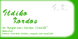ildiko kordos business card